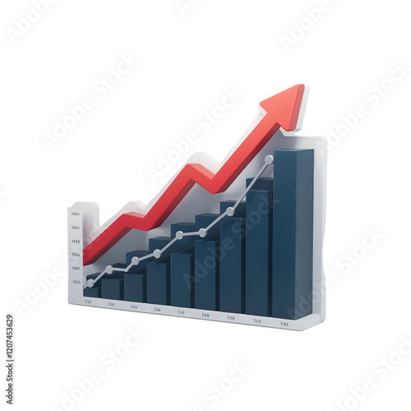 Fototapeta business graph showing growth