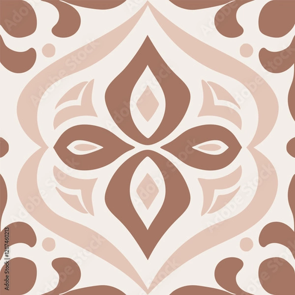Obraz Mocha Azulejos Vector Tile