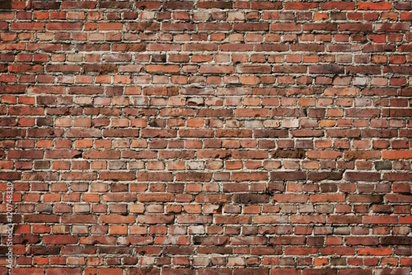 Fototapeta Stary tło ściany z czerwonej cegły