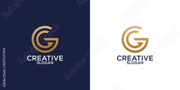 Fototapeta initial letter G logo design idea.