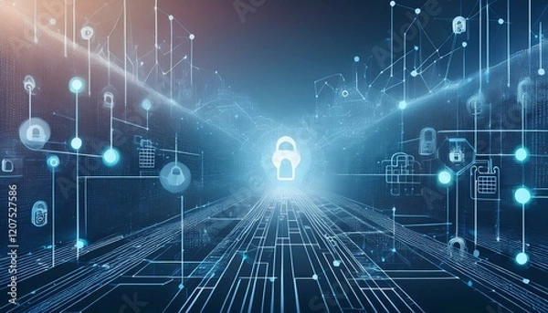 Fototapeta global information nerwork protection concept