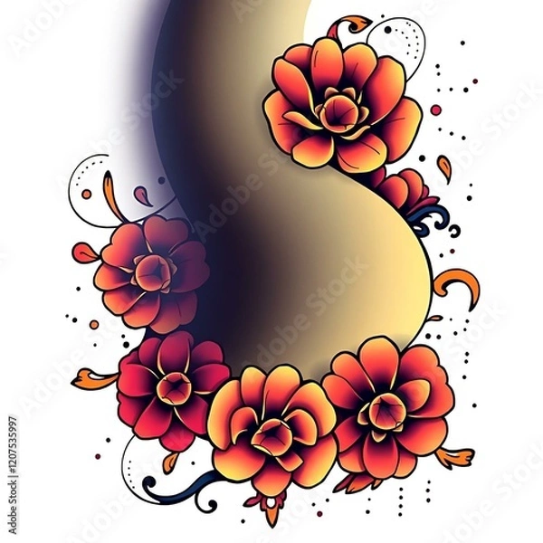 Obraz abstract floral background