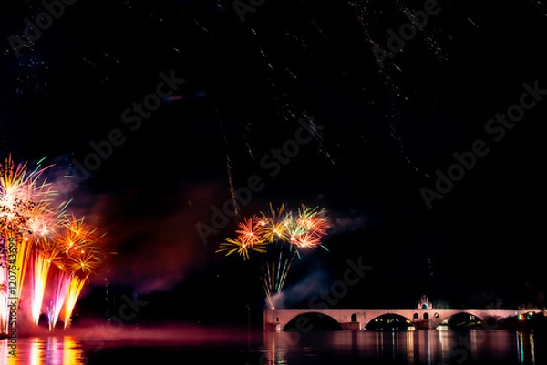 Obraz Feu d'artifice à Avignon sur le Rhône 