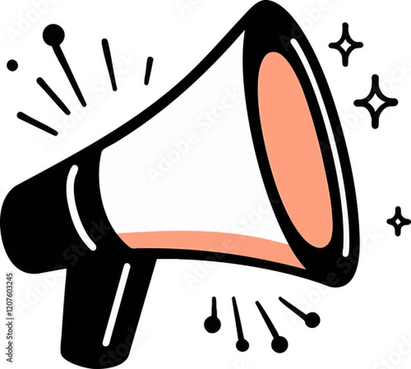 Obraz Simple megaphone icon illustration vector.