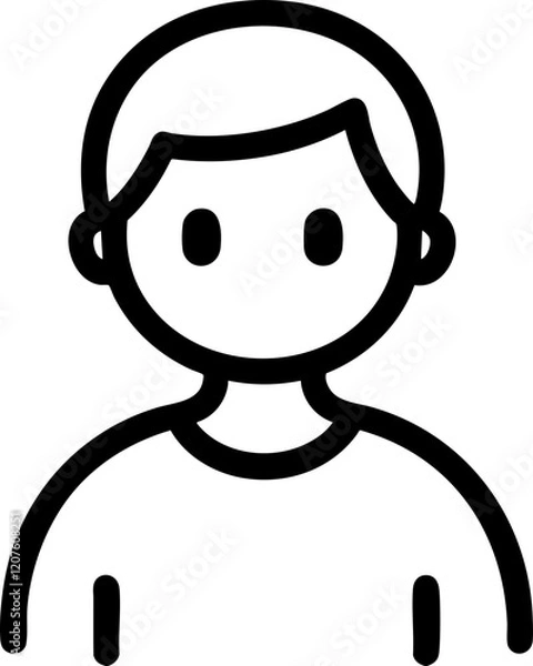 Obraz Simple human kid icon illustration vector.