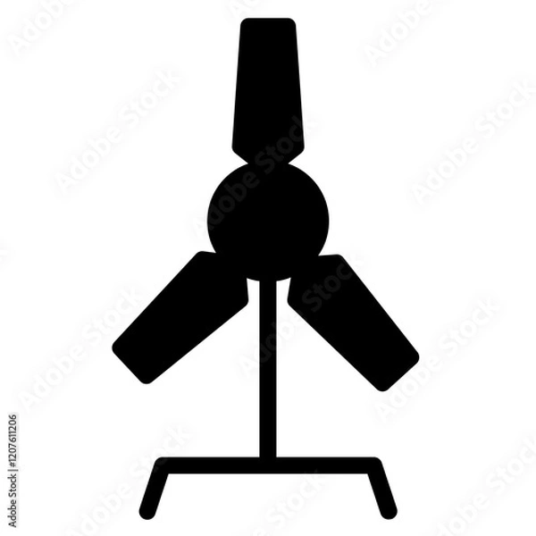Fototapeta Windmill Energy Farm Line Icon