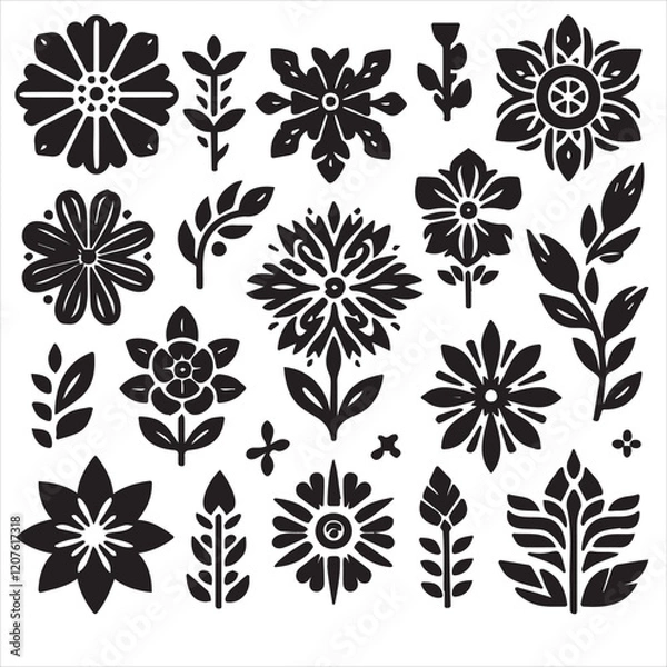 Fototapeta Seamless pattern with element floral background