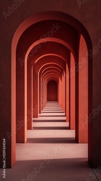 Fototapeta vertical arch architecture in perspective
