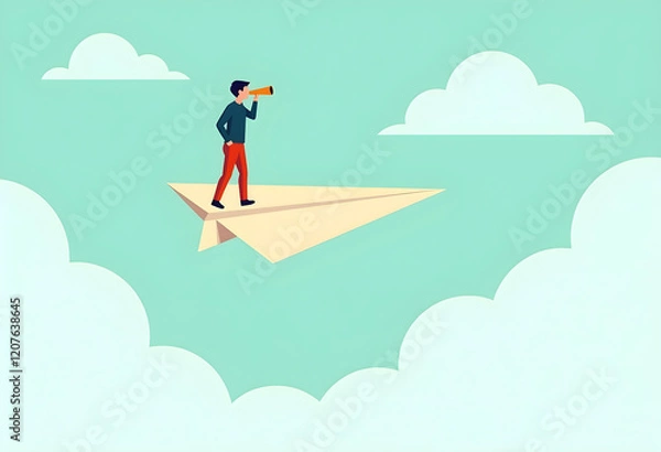 Fototapeta child on the cloud