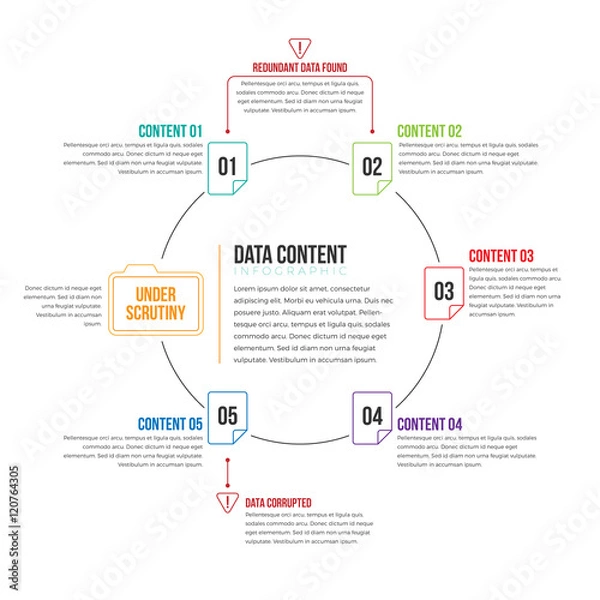 Fototapeta Data Content Infographic