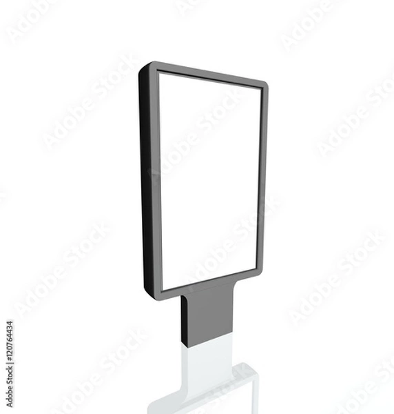 Obraz City light billboard surface to insert text, 3d rendering