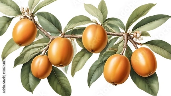Fototapeta loquats on branch
