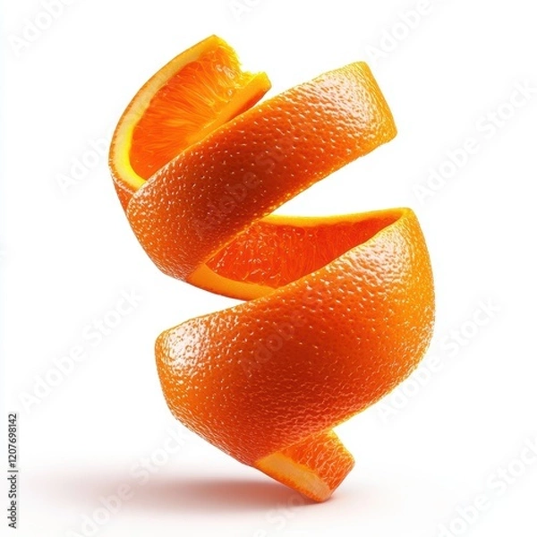 Obraz Floating Orange Spiral with Bright Color and Unique Texture
