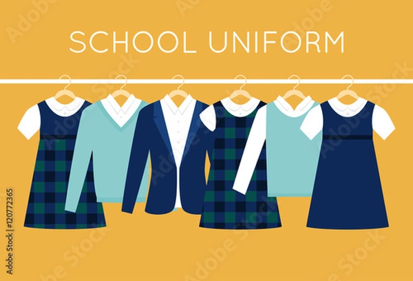 Obraz School Uniform for Children and Teenagers on Hangers