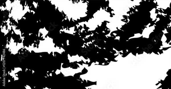 Fototapeta Elegant abstract design featuring a black background with sleek white marble-like patterns, creating a luxurious and modern aesthetic. Perfect for digital artwork, premium designs