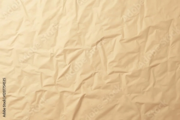 Fototapeta Realistic Crumpled Kraft Paper Texture Background