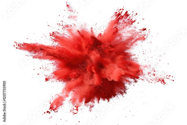 Obraz Red color powder explosion
