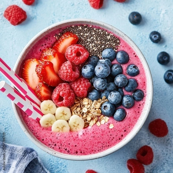 Obraz oatmeal with berries
