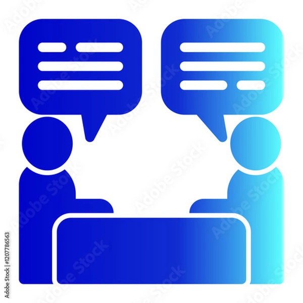 Fototapeta Conversation Icon with Solid Gradient Style