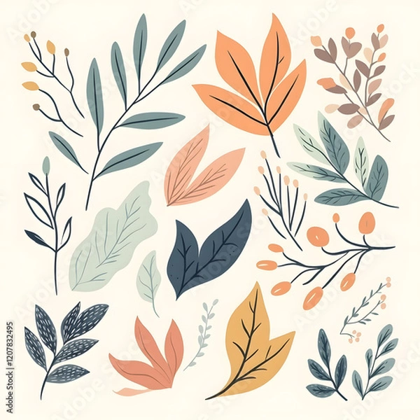 Obraz Creative 2D Doodle Floral Illustrations for wallpaper, card, tile