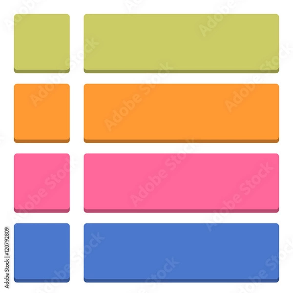 Fototapeta Flat blank icon empty internet color button
