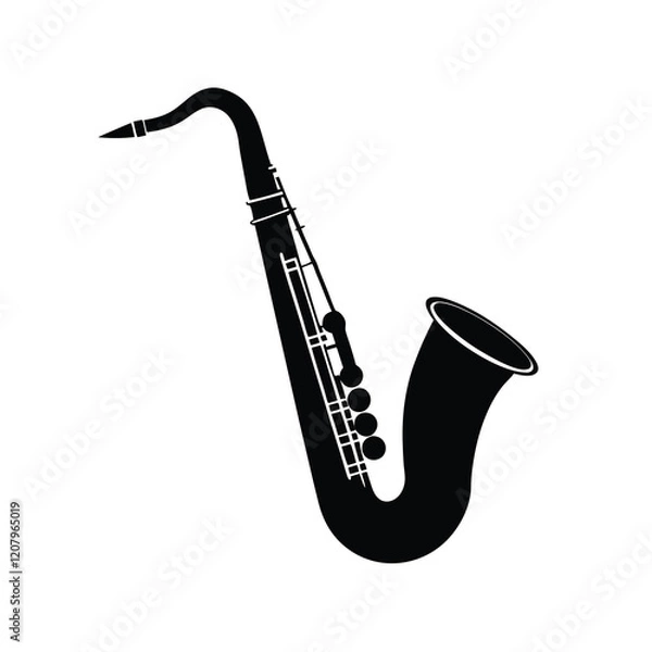 Fototapeta saxophone isolated on white background