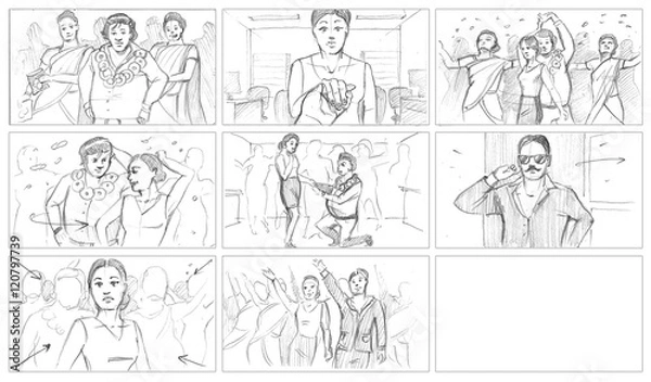 Obraz Bollywood storyboard