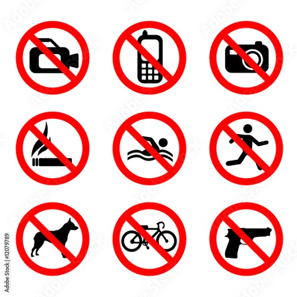 Fototapeta prohibit sign vector