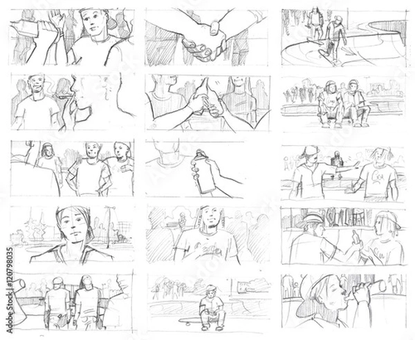 Obraz Pencil storyboards