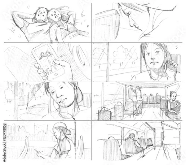 Obraz Pencil storyboards