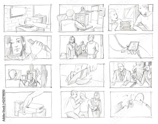 Obraz Pencil storyboards
