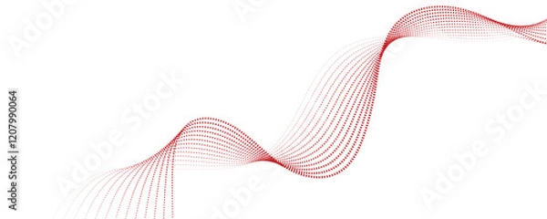 Fototapeta abstract red wave background