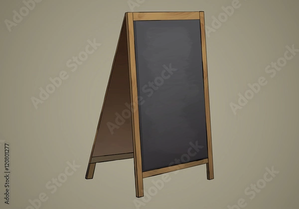 Fototapeta Empty Menu Black Board Isolated