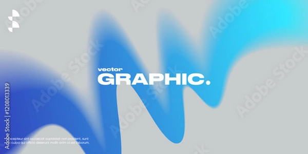 Fototapeta Geometric background with gradient shapes and blur effect.