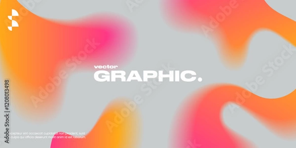 Obraz Geometric background with gradient shapes and blur effect.