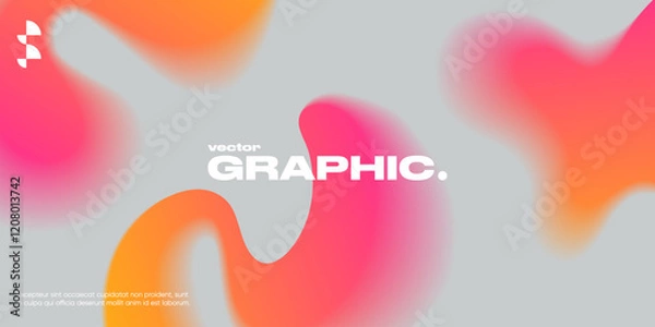 Obraz Geometric background with gradient shapes and blur effect.