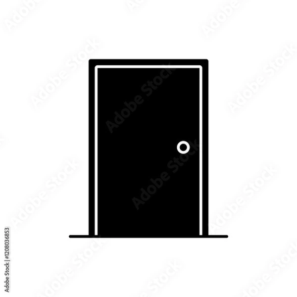 Fototapeta door icons  symbol vector elements for infographic web
