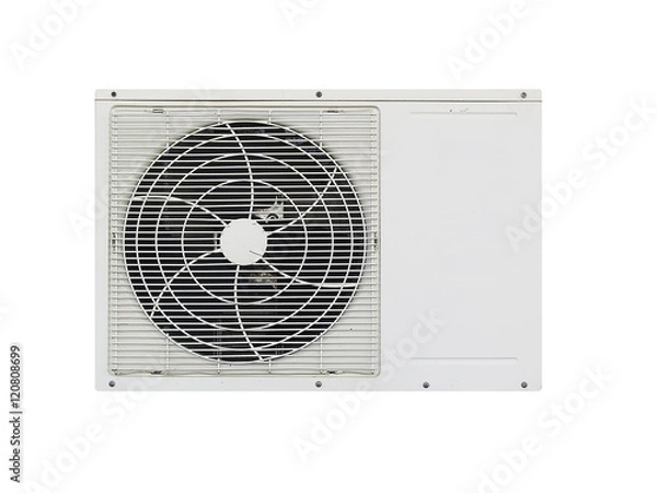 Obraz air conditioning compressor isolated on white background