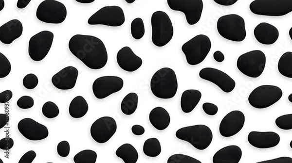 Fototapeta Leopard skin hand drawn seamless pattern