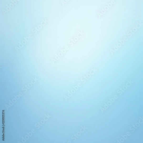 Fototapeta Light Blue White Color Gradient Background, Smooth Grainy Texture Effect, Copy Space