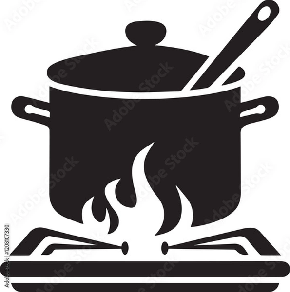 Obraz cooking pot with spoon