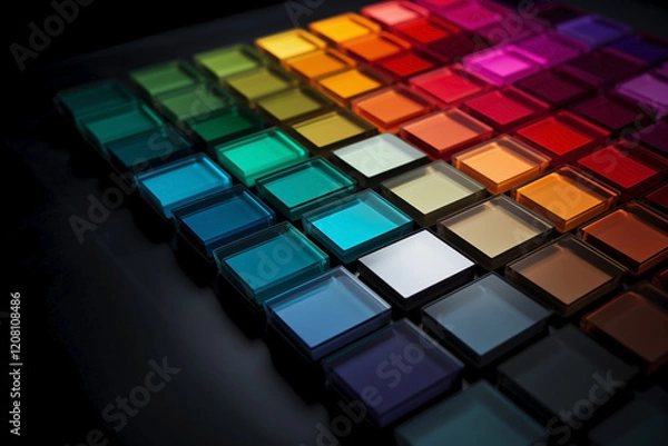 Obraz Abstract reflective surfaces with a modern color palette background. Reflective, abstract surfaces infused with a contemporary color palette for a fresh look.