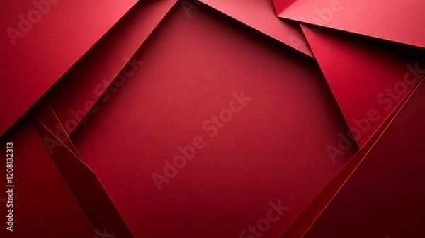 Fototapeta Abstract Red Geometric Shapes Design Background
