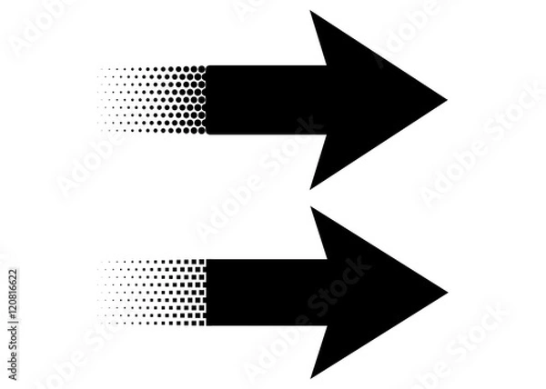 Fototapeta Dotted and Squared Arrow Set