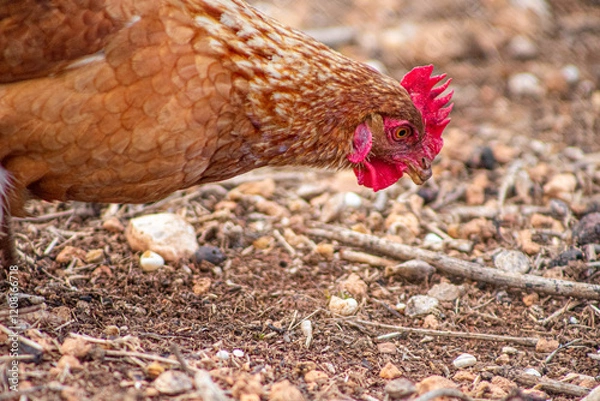 Obraz Hen portrait - Farm hen 