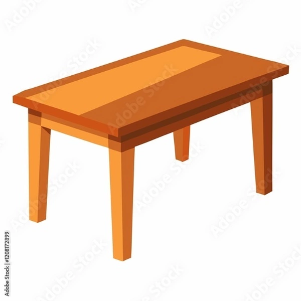 Fototapeta wooden table isolated on white