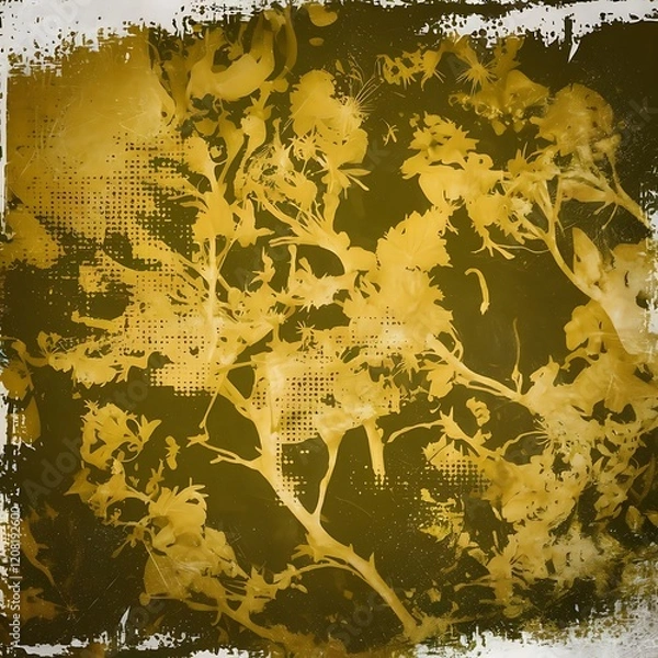 Obraz Grunge real organic vintage halftone vector ink print background