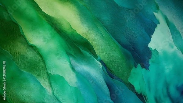 Obraz Closeup of green and blue textured background