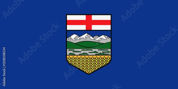 Obraz Alberta Canada flag background illustration