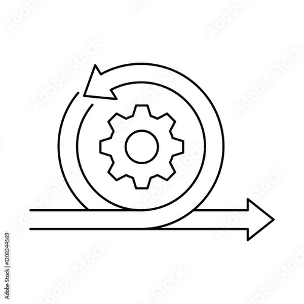 Obraz Agile Loop – Gear Representing Adaptive and Iterative Processes